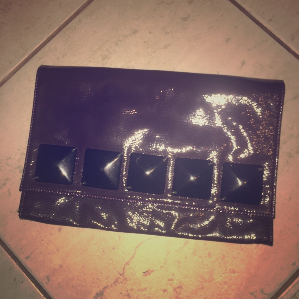 Deux Lux Egg Plant Clutch Vegan Leather